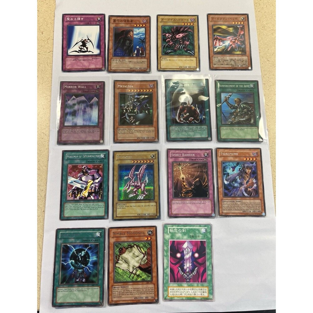 149 Vintage Yu-Gi-Oh Cards Lot, 5 Holos, 14 1st Ed, 5 Japanese Heavily Played